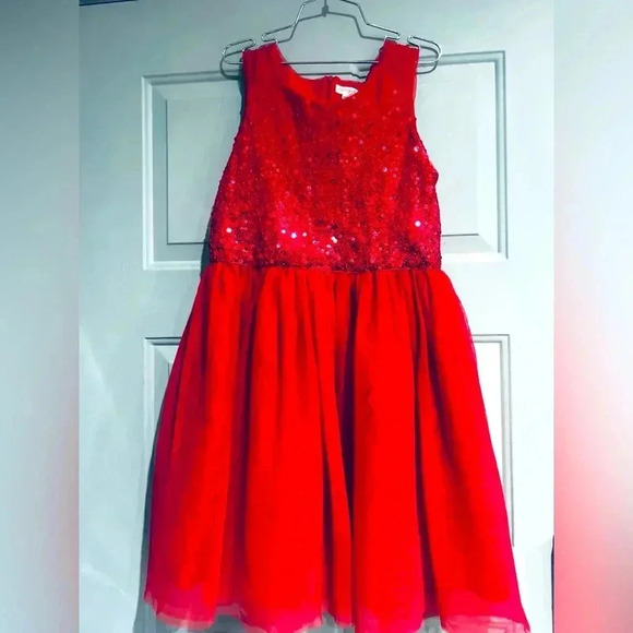 Cat & Jack girls dress Xmas perfect size 14-16 XL like new condition - Picture 1 of 7